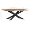 vidaXL Dining Table 180x90x76 cm Solid Reclaimed Wood