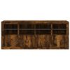vidaXL Sideboard with LED Lights Smoked Oak 163x37x67 cm