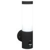 vidaXL Outdoor Wall Light Black 12 x 7.5 x 29 cm Stainless steel