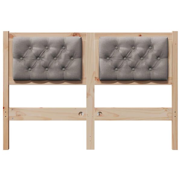 vidaXL Headboard Other Brown and taupe 135 cm Solid pine wood