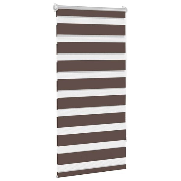 vidaXL Zebra blind 80.9x150 cm Fabric Width 76.7 cm coffee