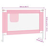 vidaXL Toddler Safety Bed Rail Pink 100x25 cm Fabric
