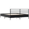 vidaXL Bed Frame without Mattress Black 150x200 cm King Size