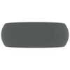 vidaXL Luxury Wash Basin Round Matt Dark Grey 40x15 cm Ceramic