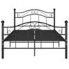 vidaXL Bed Frame without Mattress Black Metal 120x200 cm