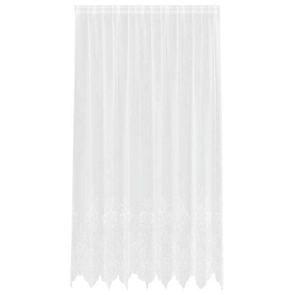 vidaXL Lace Curtain with Curtains Floral White 200 x 200 cm Polyester