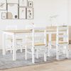 vidaXL 5 Piece Dining Set Panama White Solid Wood Pine