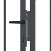 vidaXL Fence Gate with Spear Top with Lock Grey 305 x 100 cm Steel