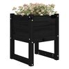 vidaXL Planters 2 pcs Black 40x40x52.5 cm Solid Wood Pine