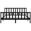 vidaXL Bed Frame without Mattress Black 200x200 cm Solid Wood
