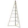 vidaXL Metal Christmas Tree with LED KUOPIO 140 cm Warm White Steel