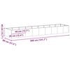 vidaXL Planter White 360x80x40 cm Steel