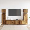 vidaXL 8 Piece TV Cabinet Set Wall-mounted Old Wood Engineered Wood