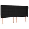 vidaXL Headboard with Ears Black 183x23x118/128 cm Fabric