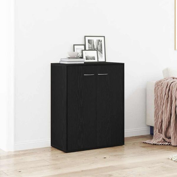 vidaXL Sideboard Black Oak 60x30x75 cm Engineered Wood