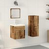 vidaXL Bathroom Furniture Set with Door 3 pcs Old Wood Engineered Wood