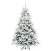 vidaXL Artificial Christmas Tree with 300 LEDs White 180 cm PE and PVC