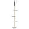 vidaXL Floor to Ceiling Cat Tree Light Grey 267.5-297.5 cm