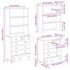 vidaXL Hutch ASKIM Honey Wax 91 x 40 x 200.5 cm Solid Pine Wood