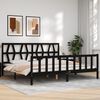 vidaXL Bed Frame without Mattress Black 200x200 cm Solid Wood Pine