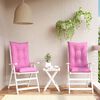 vidaXL Garden Highback Chair Cushions 2 pcs Pink 120x50x7 cm Fabric