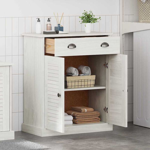 vidaXL Bathroom Cabinet VIGO White and Antique White 68 x 34 x 80 cm