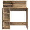 vidaXL Desk with Shelf Artisan Oak 90 x 48 x 101.5 cm Engineered Wood