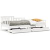vidaXL Daybed with Drawers without Mattress 90x190 cm Single Solid Wood