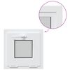 vidaXL Basement Window Internal Colour White RISOR 45 x 45 cm