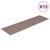 vidaXL Stair Mats Self-adhesive 15 pcs 76x20 cm Light Brown Rectangular
