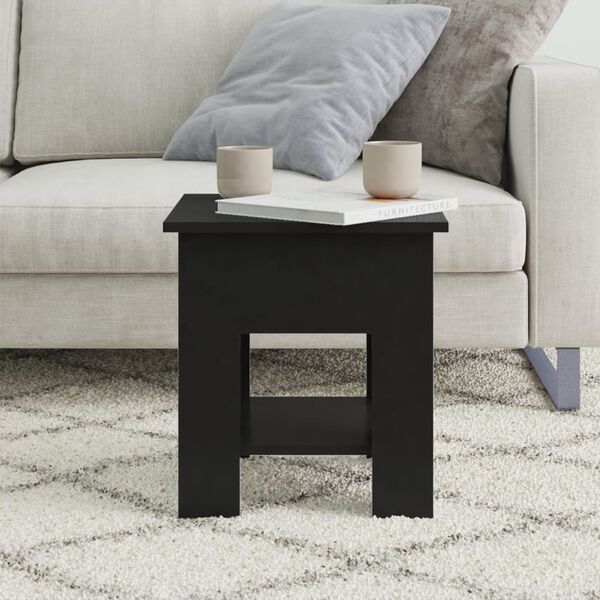 vidaXL Coffee Table Black 40x40x42 cm Engineered Wood