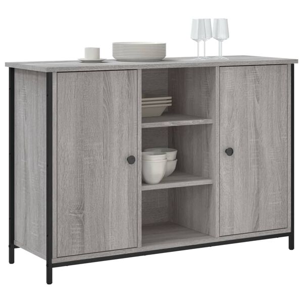 vidaXL Sideboard Grey Sonoma 100x35x70 cm Engineered Wood