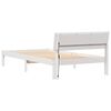 vidaXL Bed Frame with Headboard White 75 x 190 cm Solid Pine Wood