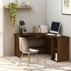 vidaXL Corner Desk Brown Oak 120x140x75 cm Engineered Wood