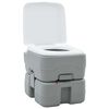 vidaXL Camping Toilet Manual Grey and White 41.5 x 36.5 x 37.5 cm