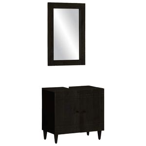 vidaXL 2 Piece Bathroom Furniture Set Solid Wood Mango