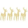 vidaXL Christmas Reindeers 4 pcs Warm White 160 LEDs Acrylic