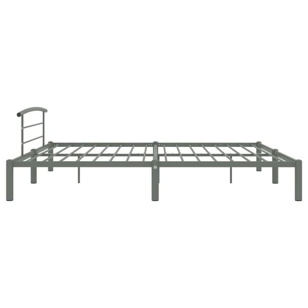 vidaXL Bed Frame without Mattress Grey Metal 180x200 cm Super King