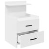 vidaXL Bedside Cabinets 2 pcs with 2 Drawers White 40x36.5x62 cm