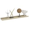 vidaXL Wall Shelves 4 pcs White and Sonoma Oak 60x9x3 cm