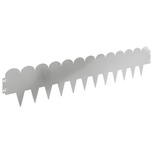 vidaXL Lawn Edging 20 pcs 103 x 20 cm Steel Silver