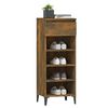 vidaXL Shoe Rack Smoked Oak 40x36x105 cm Engineered Wood