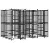 vidaXL Outdoor Dog Kennel Steel 7,37 m&sup2;