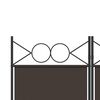 vidaXL 6-Panel Room Divider Brown 240x220 cm Fabric