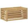 vidaXL Outdoor Stool Bench White 79 x 43 x 37 cm Solid Acacia Wood