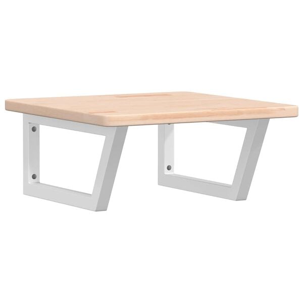 vidaXL Basin Shelf Wall Mounted Steel and Solid Wood Oak