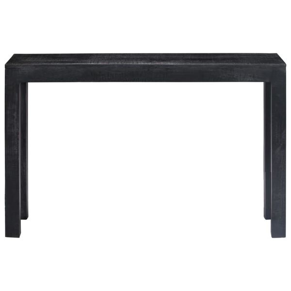 vidaXL Console Table Black 118x30x76 cm Solid Mango Wood
