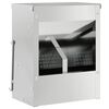 vidaXL Rabbit Feeder Silver 20 x 12.5 x 25 cm Galvanised Steel