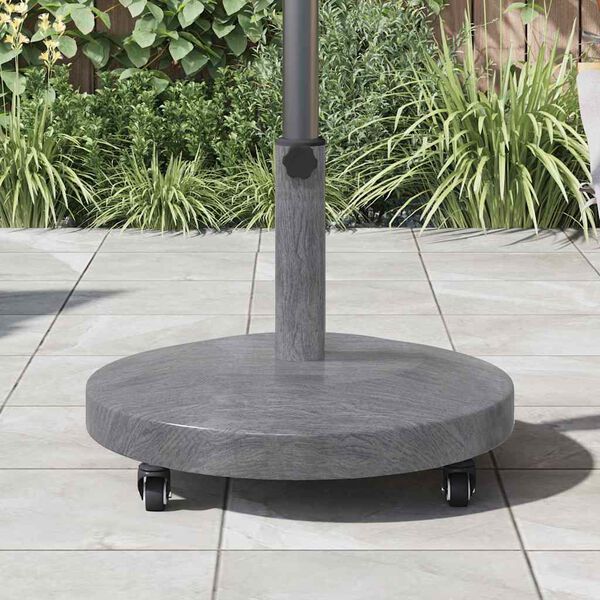 vidaXL Parasol Base Dark Grey Wood look 48 x 48 x 32 cm