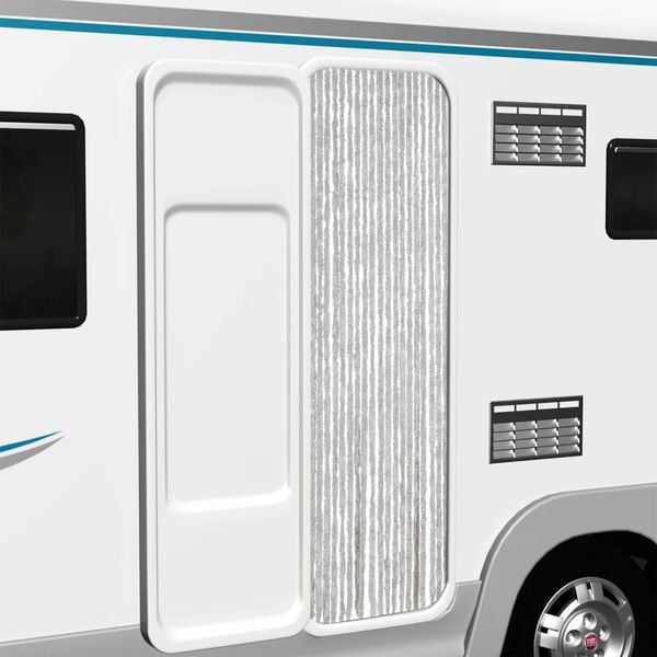 vidaXL Fly Curtain Grey 56x185 cm Chenille